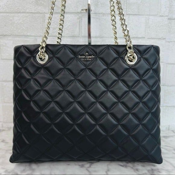 Kate Spade Natalia Quilted Smooth Leather Tote Shoulder Bag - Picture 2 of 12